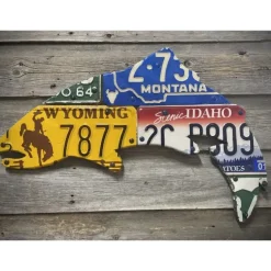 24" Mixed Western State Trout License Plate Art - Your Premium Fishing Gear Store Rods Lines Baits Accessories^ Outlet