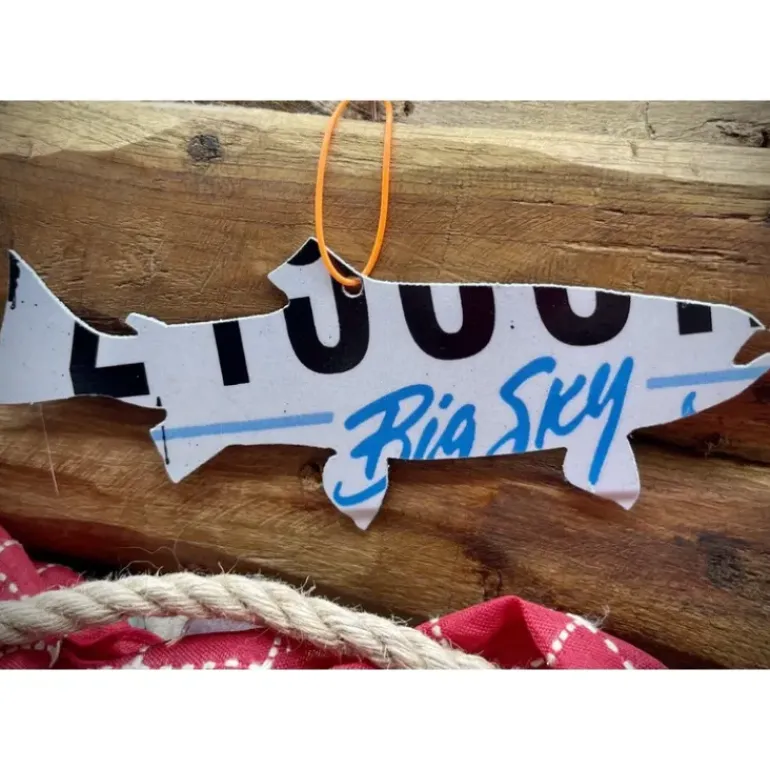 Montana Big Sky Bow Trout License Plate Christmas Ornament - Your Premium Fishing Gear Store Rods Lines Baits Accessories* Fishing Line