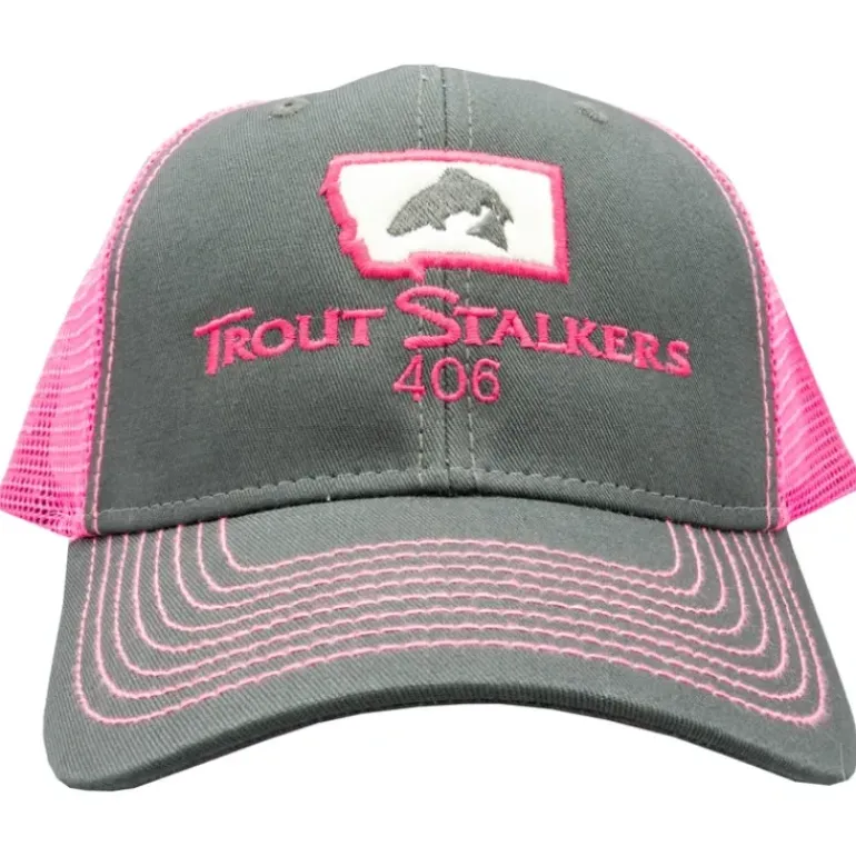 MTS Logo Sideline Trucker Dark Grey/Neon Pink - Your Premium Fishing Gear Store Rods Lines Baits Accessories* Fishing Line