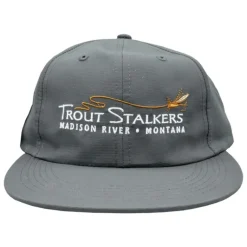 MTS Logo The Backwoods Flat Bill Performance Cap Dark Grey - Your Premium Fishing Gear Store Rods Lines Baits Accessories* Shop All