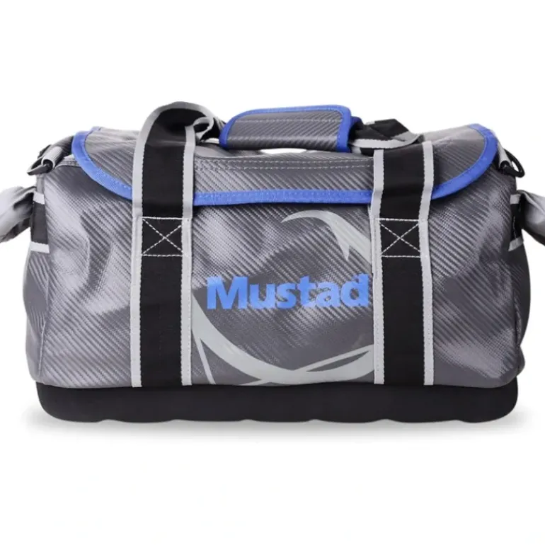 Mustad Boat Bag 24" Dark Grey/Blue 500D Tarpaulin PVC Reflective Logo - Your Premium Fishing Gear Store Rods Lines Baits Accessories* Shop All