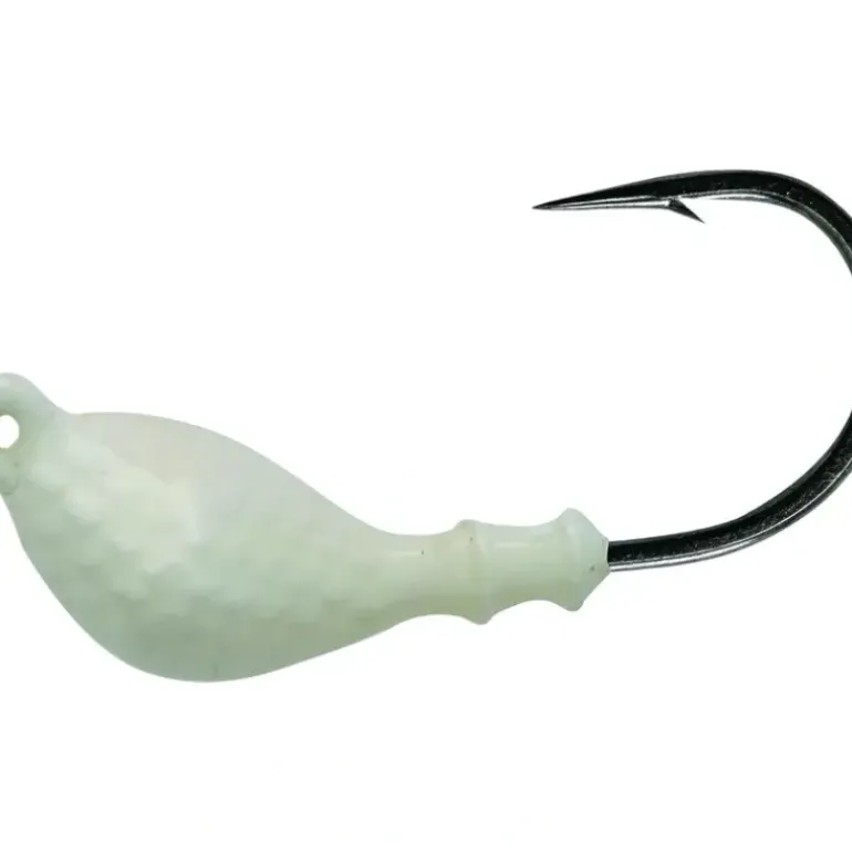 Mustad Shrimp Jig Head, 3/8 oz, 2X Strong 2/0 Hook, Pearl - Your Premium Fishing Gear Store Rods Lines Baits Accessories* Shop All