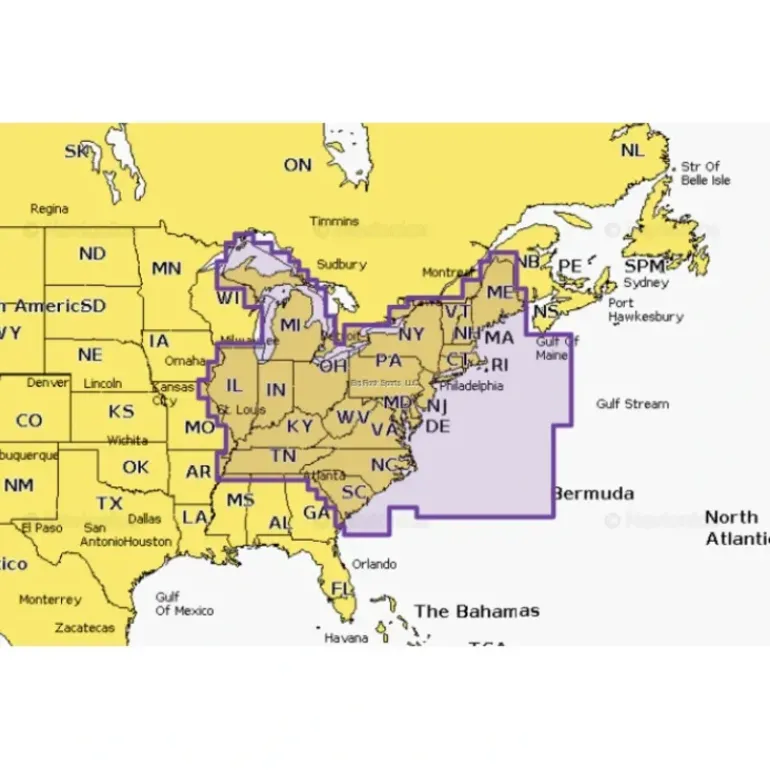 Navionics - U.S. East Map Card - Your Premium Fishing Gear Store Rods Lines Baits Accessories* Shop All
