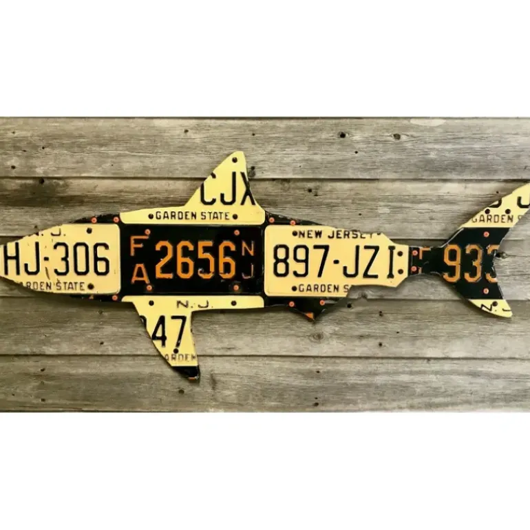 New Jersey Shark License Plate Art - Your Premium Fishing Gear Store Rods Lines Baits Accessories* Shop All