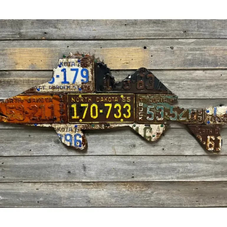 North Dakota Walleye License Plate Art - Your Premium Fishing Gear Store Rods Lines Baits Accessories* Shop All