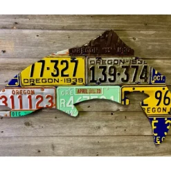 Oregon Antique Trout License Plate Art - Your Premium Fishing Gear Store Rods Lines Baits Accessories* Shop All