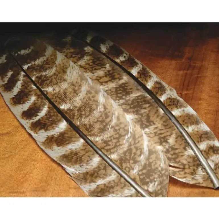 Ozark Oak Mottled Turkey Tails Cinnamon Tips- Select Pair - Your Premium Fishing Gear Store Rods Lines Baits Accessories* Shop All
