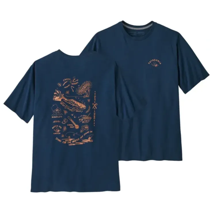 Patagonia Action Angler Responsibili-Tee T-Shirt Tidepool Blue - Your Premium Fishing Gear Store Rods Lines Baits Accessories^ Hot