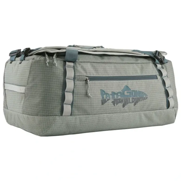 Patagonia Black Hole Duffel 55L Wild Waterline: Sleet Green - Your Premium Fishing Gear Store Rods Lines Baits Accessories* Fishing Line