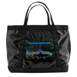 Patagonia Black Hole Gear Tote Black w/Fitz Trout - Your Premium Fishing Gear Store Rods Lines Baits Accessories* Shop All