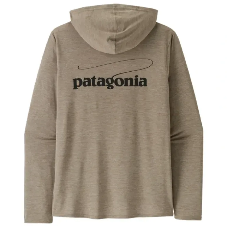 Patagonia Cap Cool Daily Graphic Hoody Casting Logo: Seabird Grey X-Dye - Your Premium Fishing Gear Store Rods Lines Baits Accessories* Shop All