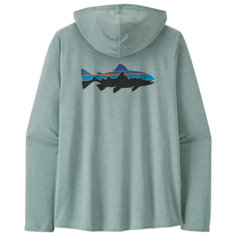 Patagonia Cap Cool Daily Graphic Hoody Fitz Roy Trout: Thermal Blue X-Dye - Your Premium Fishing Gear Store Rods Lines Baits Accessories* Shop All