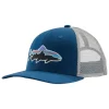 Patagonia Fitz Roy Trout Trucker Hat Lagom Blue - Your Premium Fishing Gear Store Rods Lines Baits Accessories* Shop All