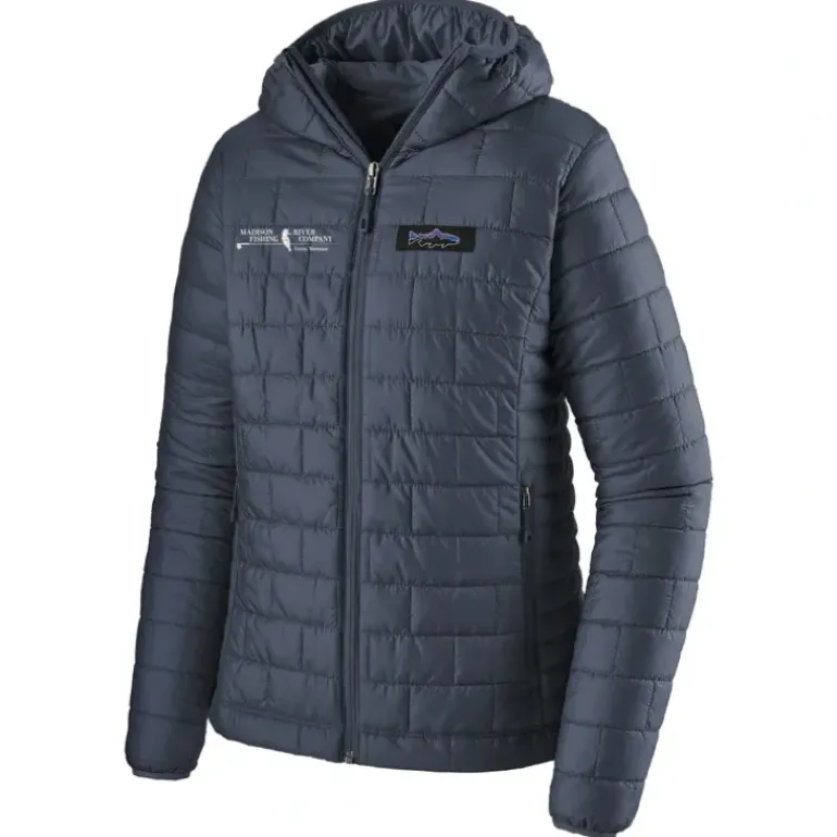 Patagonia Logo Womens Nano Puff Fitz Roy Trout Hoody Smolder Blue - Your Premium Fishing Gear Store Rods Lines Baits Accessories* Shop All