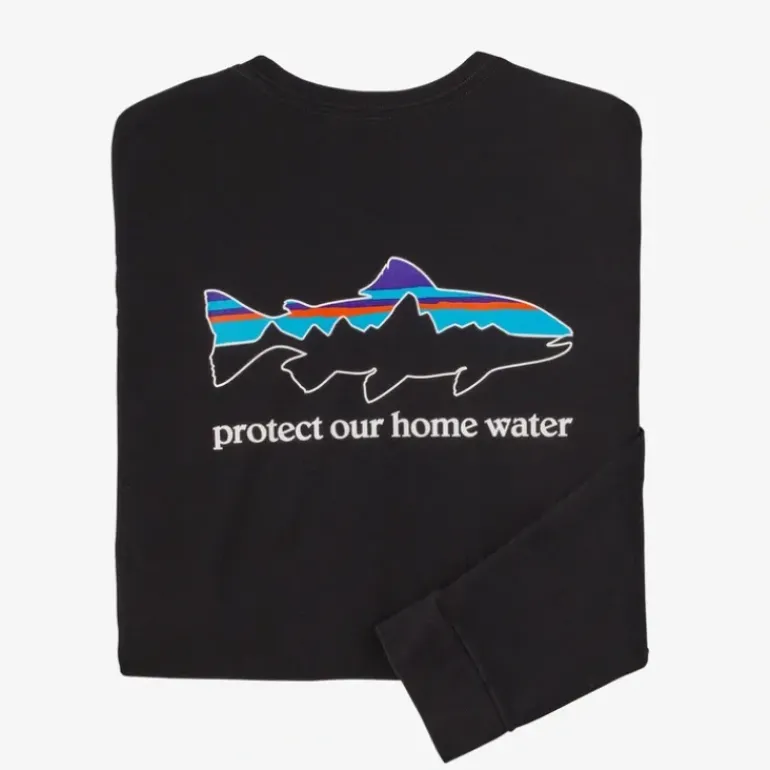 Patagonia Mens Home Water Trout Longsleeve Responsibili Tee - Your Premium Fishing Gear Store Rods Lines Baits Accessories* Shop All