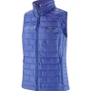 Patagonia MTS Logo Womens Nano Puff Vest Float Blue XX-Small - Your Premium Fishing Gear Store Rods Lines Baits Accessories* Shop All