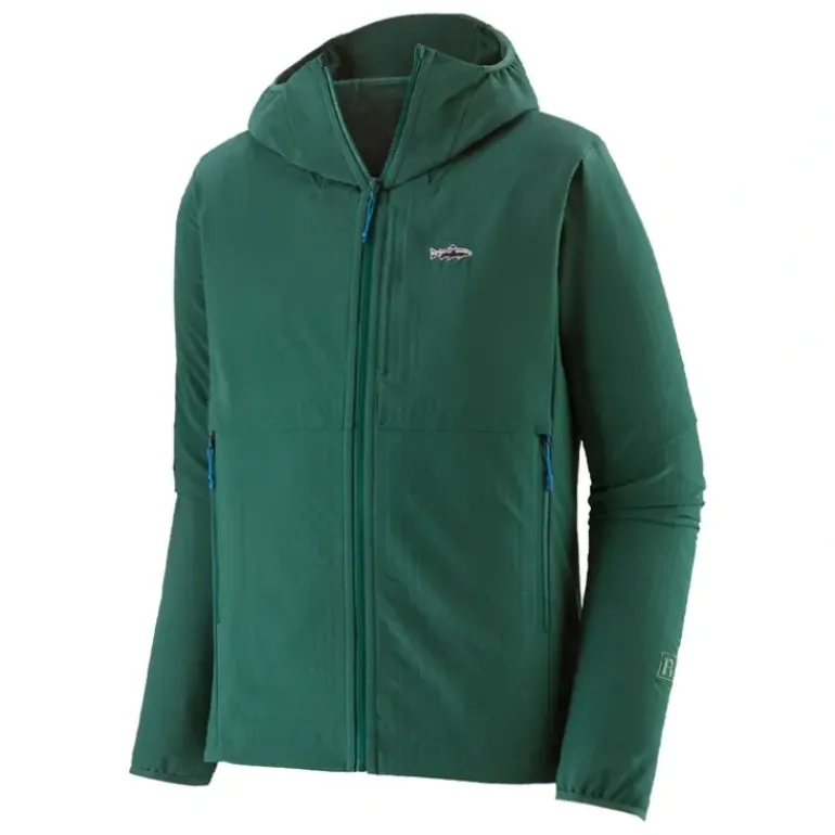 Patagonia R1 TechFace Fitz Roy Trout Hoody Conifer Green - Your Premium Fishing Gear Store Rods Lines Baits Accessories* Shop All