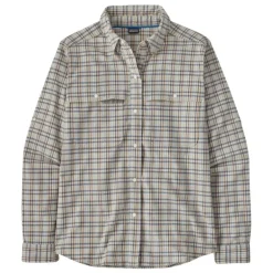 Patagonia Womens Early Rise Stretch Shirt Santa Cruz: Wool White - Your Premium Fishing Gear Store Rods Lines Baits Accessories* Shop All