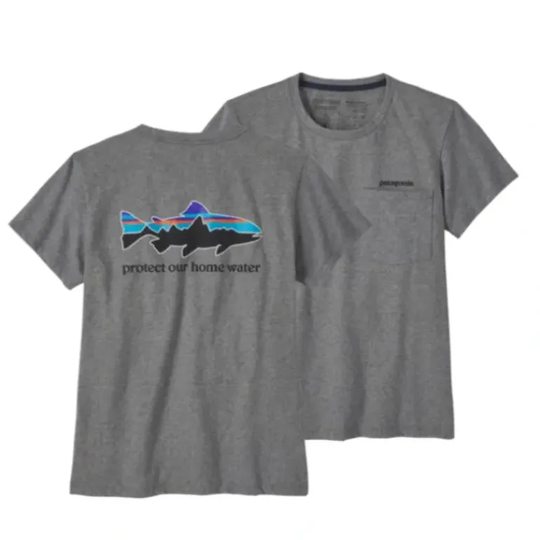 Patagonia Womens Home Water Trout Pocket Responsibili Tee Sale - Your Premium Fishing Gear Store Rods Lines Baits Accessories* Shop All