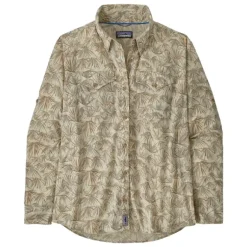 Patagonia Womens L/S Sun Stretch Shirt Grasslands: Dark Natural - Your Premium Fishing Gear Store Rods Lines Baits Accessories* Fly Fishing