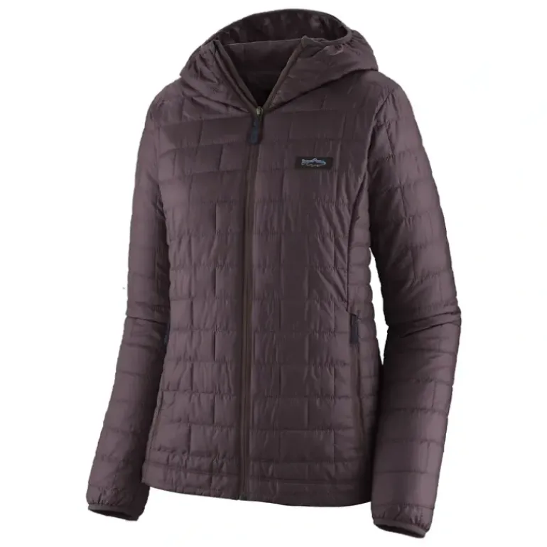 Patagonia Womens Nano Puff Fitz Roy Trout Hoody Obsidian Plum - Your Premium Fishing Gear Store Rods Lines Baits Accessories* Fishing Line