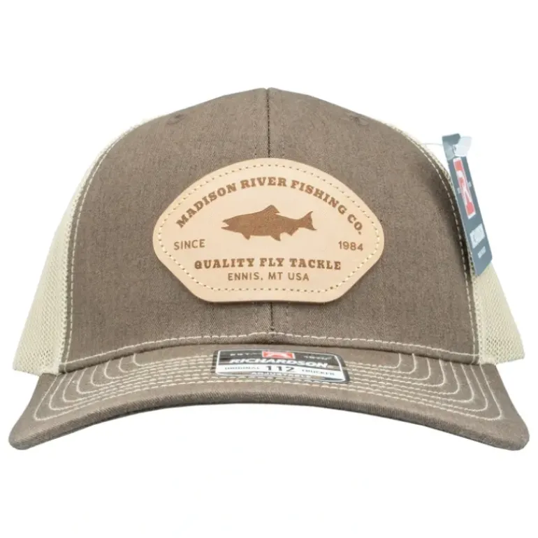 Patch Logo 112 Trucker Leather Patch Brown/Khaki - Your Premium Fishing Gear Store Rods Lines Baits Accessories* Shop All