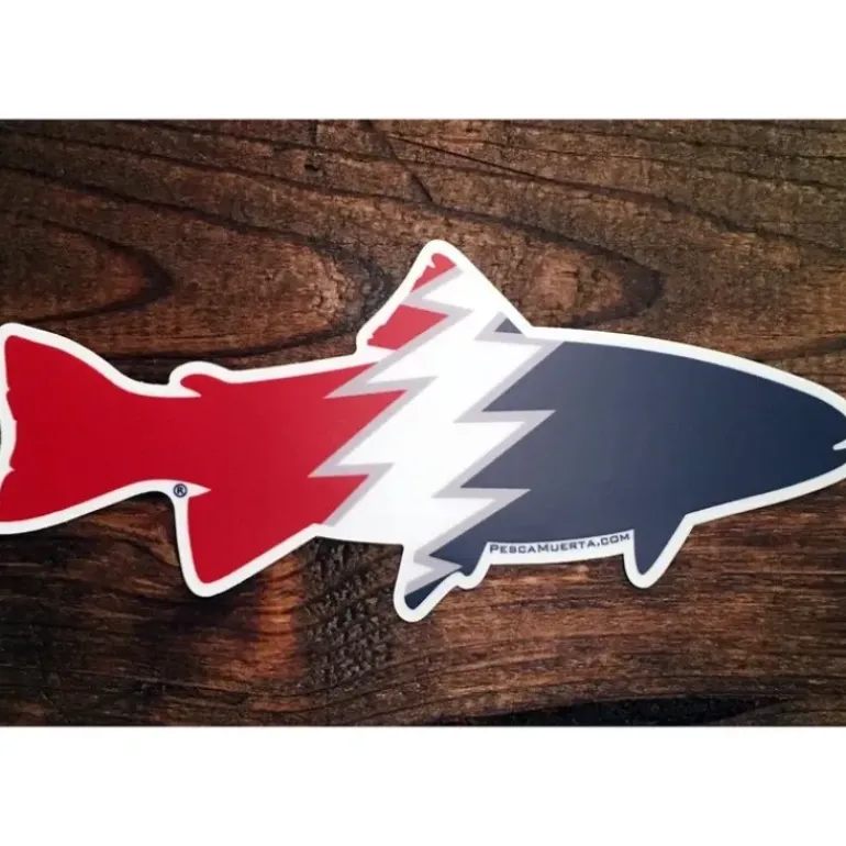 Pesca Muerta Trout Decal - Grateful - Your Premium Fishing Gear Store Rods Lines Baits Accessories* Fly Fishing