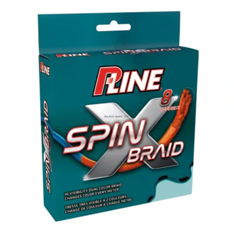 P-Line 8 Carrier Spin X Braid 24lb Orange/Blue 150yd - Your Premium Fishing Gear Store Rods Lines Baits Accessories* Fishing Line