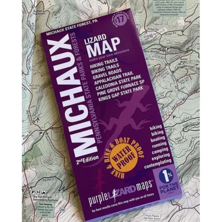Purple Lizard Map - Michaux 2nd Edition - Your Premium Fishing Gear Store Rods Lines Baits Accessories* Fishing Line