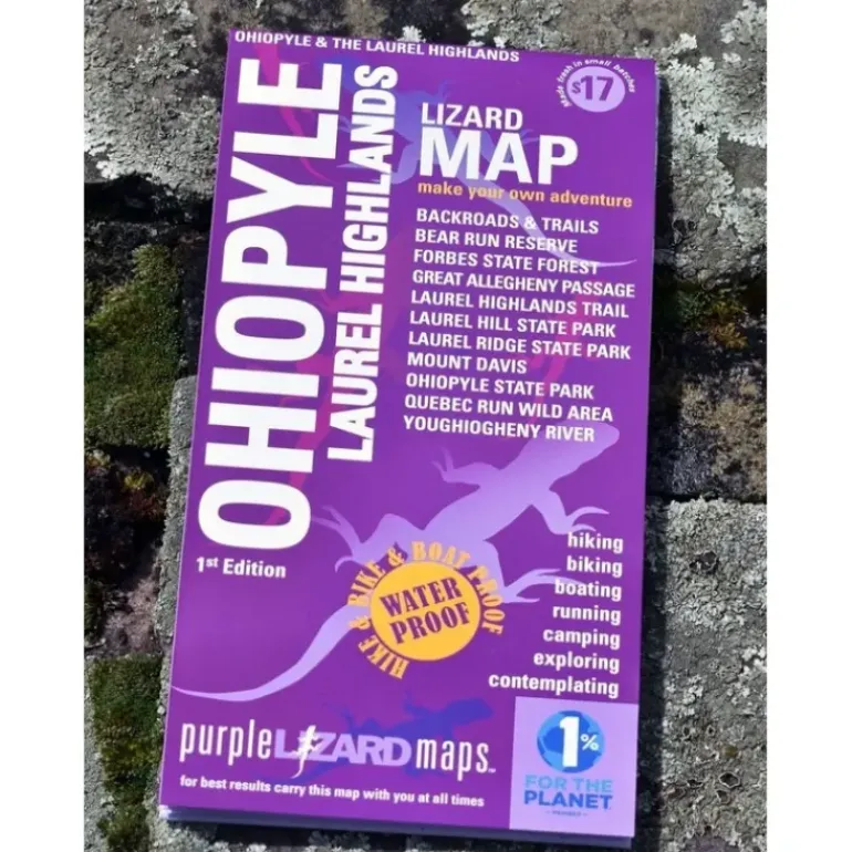 Purple Lizard Map - Ohiopyle/Laurel Highlands - Your Premium Fishing Gear Store Rods Lines Baits Accessories* Fishing Line