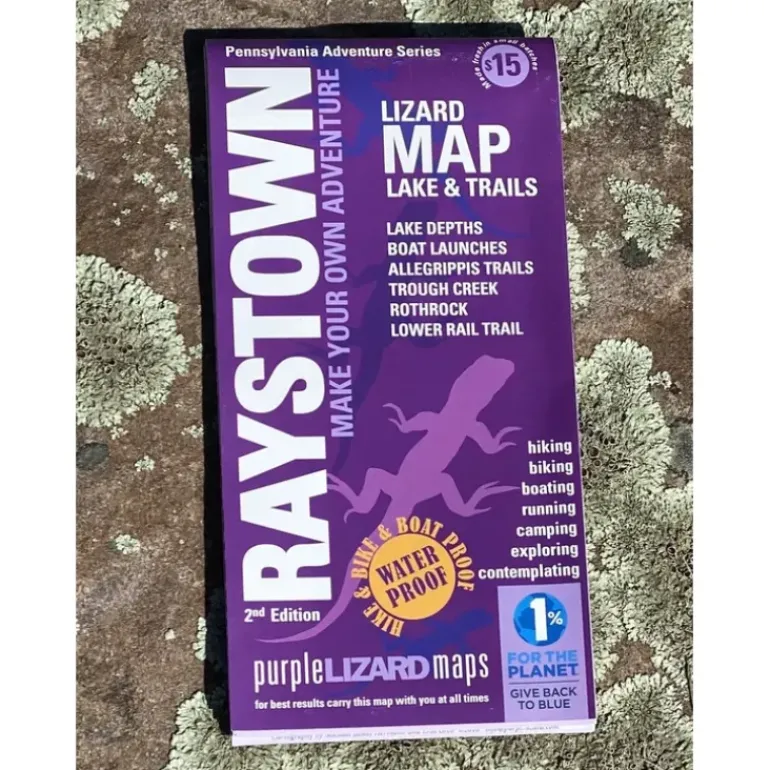 Purple Lizard Map - Raystown 3rd Edition - Your Premium Fishing Gear Store Rods Lines Baits Accessories* Fishing Line