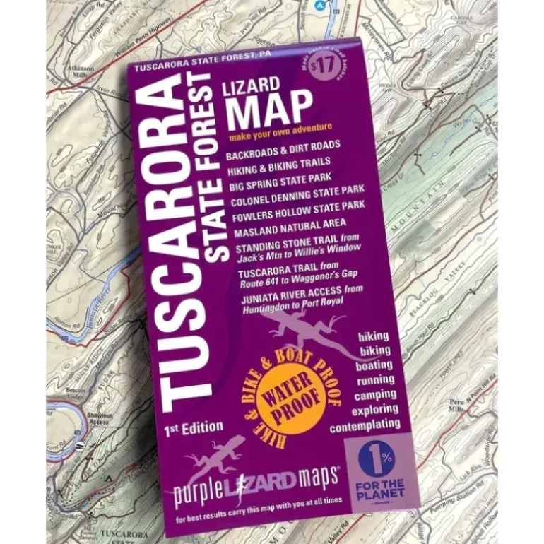 Purple Lizard Map - Tuscarora State Forest - Your Premium Fishing Gear Store Rods Lines Baits Accessories* Fishing Line
