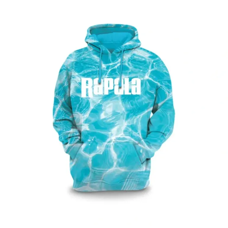 Rapala Hooded Sweatshirt Light, Blue Glare, Medium - Your Premium Fishing Gear Store Rods Lines Baits Accessories* Shop All