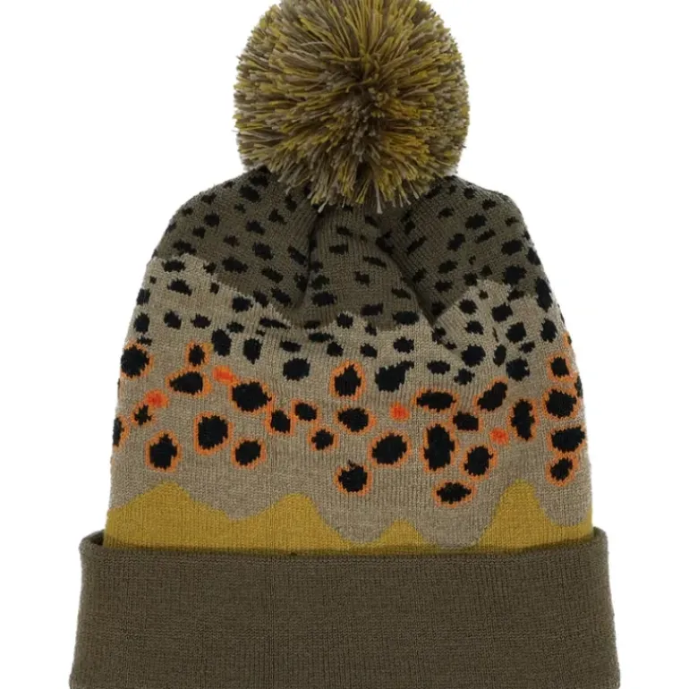 Rep Your Water Brown Trout Skin Knit Hat - Your Premium Fishing Gear Store Rods Lines Baits Accessories* Shop All