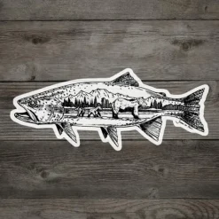 Rep Your Water Grizzly Trout Sticker - Your Premium Fishing Gear Store Rods Lines Baits Accessories* Shop All