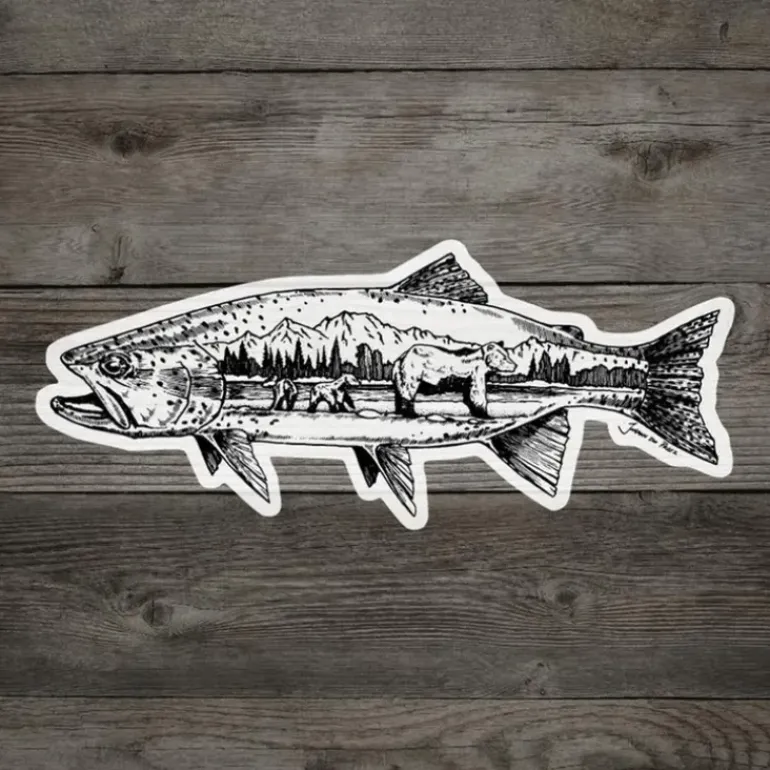 Rep Your Water Grizzly Trout Sticker - Your Premium Fishing Gear Store Rods Lines Baits Accessories* Shop All