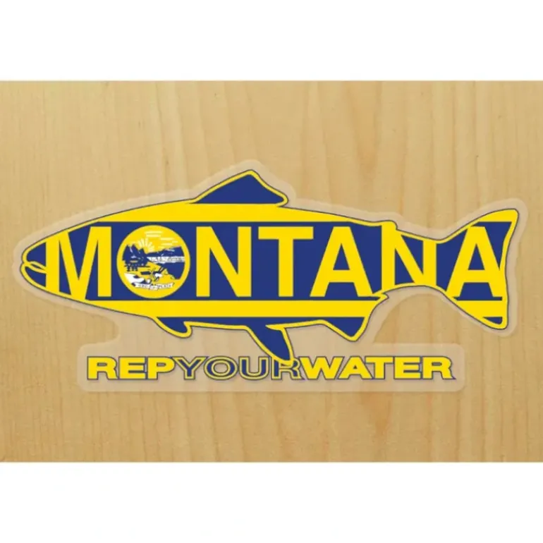 Rep Your Water Montana Flag Sticker - Your Premium Fishing Gear Store Rods Lines Baits Accessories* Shop All