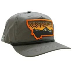 Rep Your Water Montana Wild Trout Hat Gray - Your Premium Fishing Gear Store Rods Lines Baits Accessories* Shop All