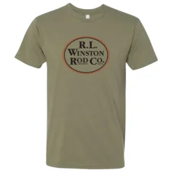 R.L. Winston Logo T-Shirt Olive - Your Premium Fishing Gear Store Rods Lines Baits Accessories* Rods