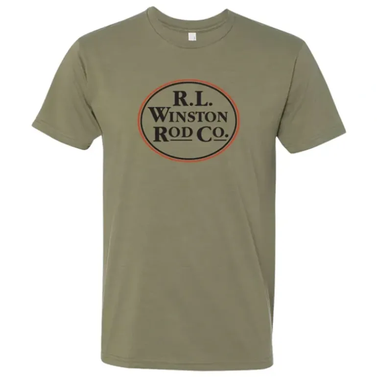 R.L. Winston Logo T-Shirt Olive - Your Premium Fishing Gear Store Rods Lines Baits Accessories* Rods