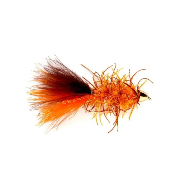 Rubber Bugger Conehead Brown & Orange - Your Premium Fishing Gear Store Rods Lines Baits Accessories* Fly Fishing