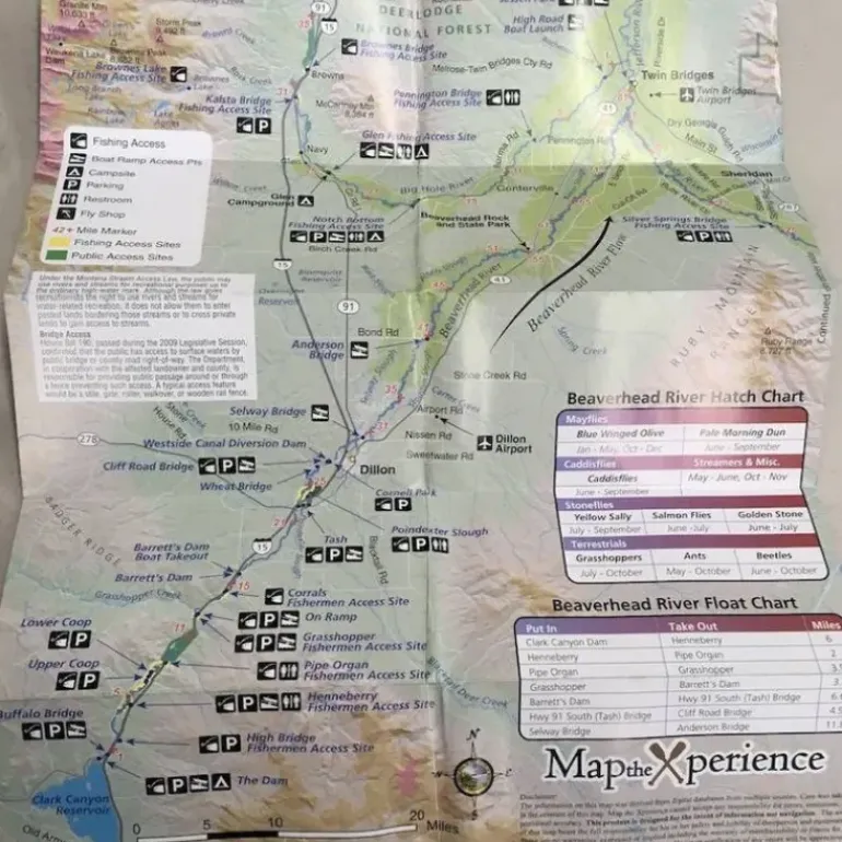 Ruby River/Beaverhead River Pocket Map - Your Premium Fishing Gear Store Rods Lines Baits Accessories* Shop All