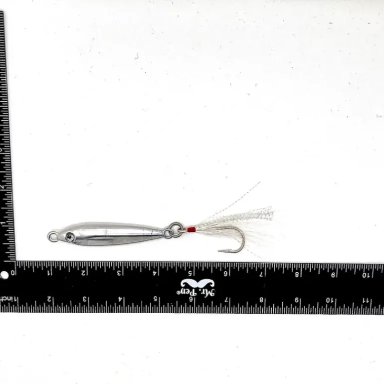 Run Off Lures Anchovy Bucktail Jig (2oz-4oz, Chrome) - Your Premium Fishing Gear Store Rods Lines Baits Accessories* Shop All