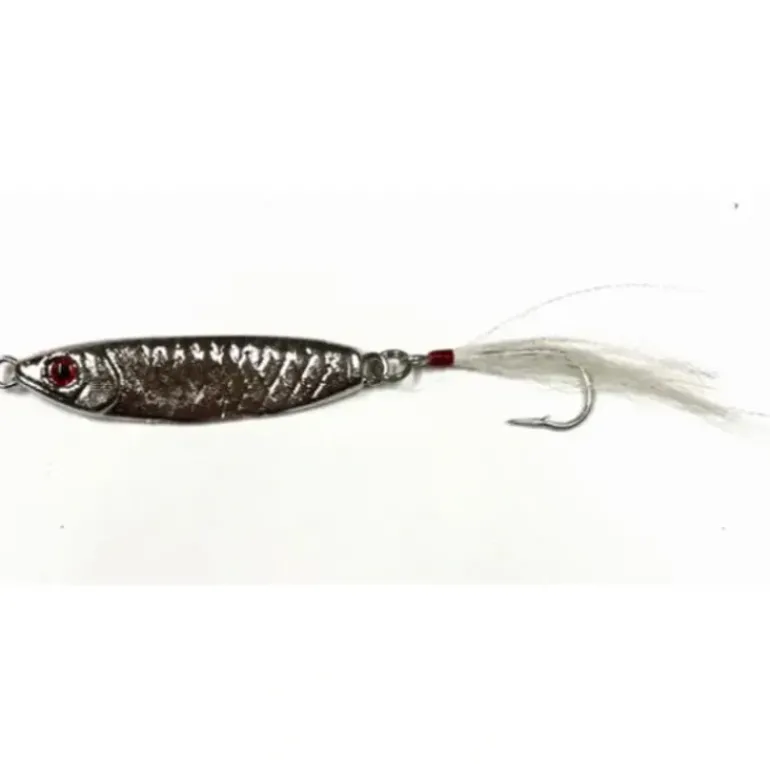 Run Off Lures Spearing Jig w/Bucktail 1oz Chrome - Your Premium Fishing Gear Store Rods Lines Baits Accessories* Shop All