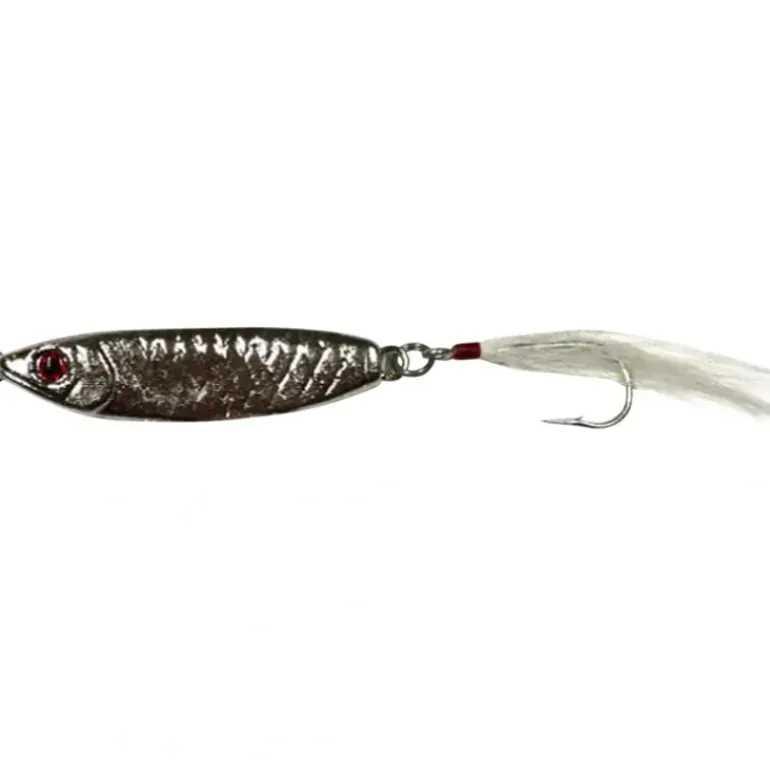 Run Off Lures Spearing Jig w/Bucktail 3/4oz Chrome - Your Premium Fishing Gear Store Rods Lines Baits Accessories* Shop All