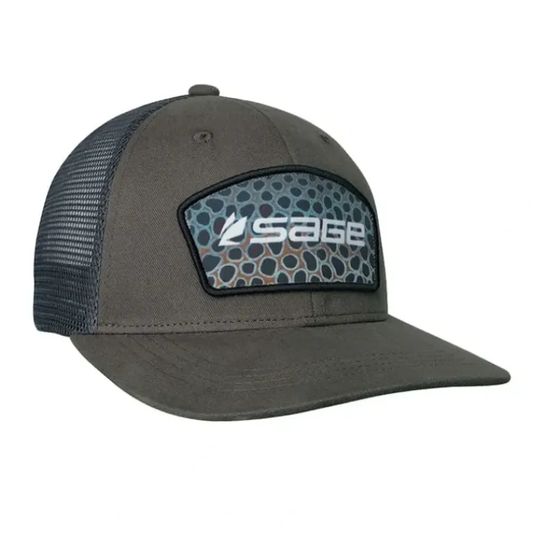 SAGE Patch Trucker Green Brown Trout - Your Premium Fishing Gear Store Rods Lines Baits Accessories* Shop All