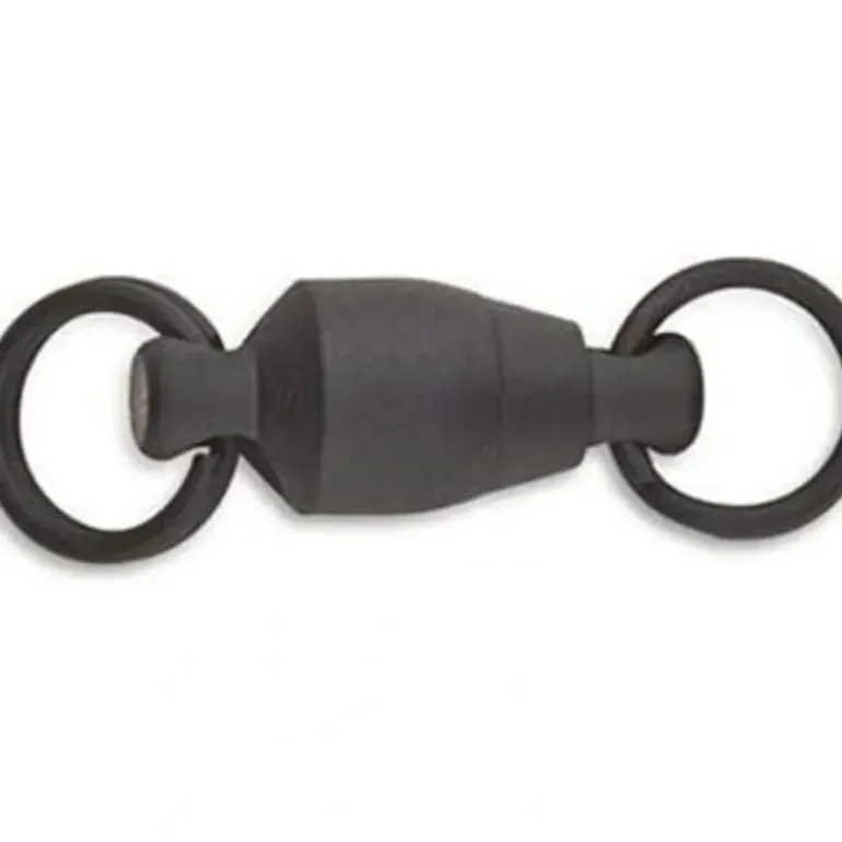 Sampo Ball Bearing Swivel w/ Split Rings, Black, Size 2 - Your Premium Fishing Gear Store Rods Lines Baits Accessories* Bait