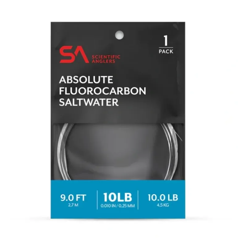 Scientific Anglers Absolute Saltwater Fluorocarbon 9' Leader - Your Premium Fishing Gear Store Rods Lines Baits Accessories* Shop All
