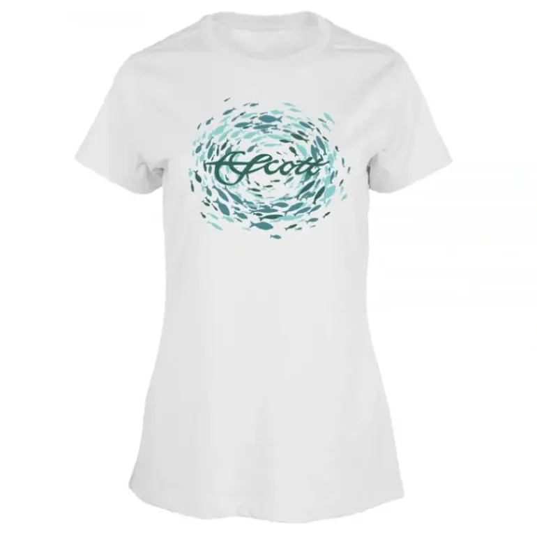 Scott Fly Rods Women's School of Fish SS T-Shirt - Your Premium Fishing Gear Store Rods Lines Baits Accessories* Fishing Line