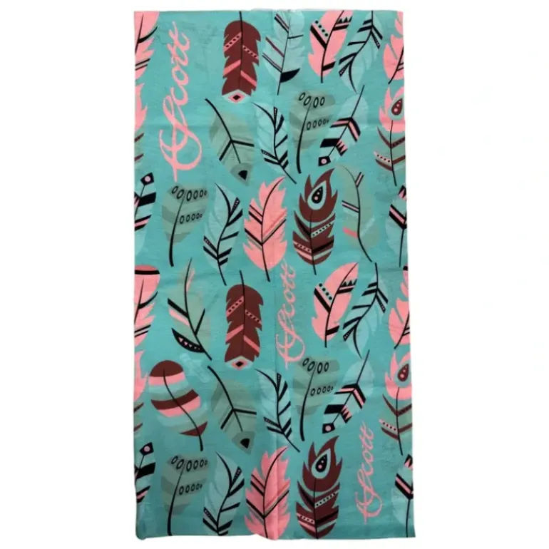 Scott Teal w/Feather and Pink Scott Neck Gaiter - Your Premium Fishing Gear Store Rods Lines Baits Accessories* Fishing Line